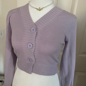 YesStyle Pastel Purple Cropped Cardigan 🫧